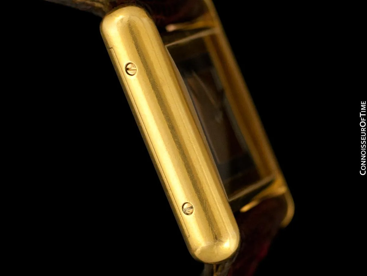 Cartier Vintage Ladies Tank Mechanical Trinity Dial Watch - Gold Vermeil, 18K Gold over Sterling Silver