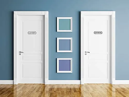 Cast Iron Door Room Plaques (Set of 4)