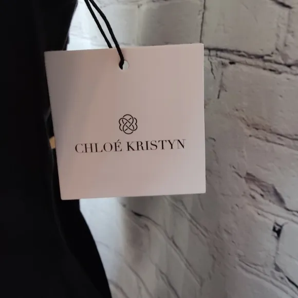 Chloe Kristyn Nicole Black One Shoulder Dress NWT Size Medium MSRP $328