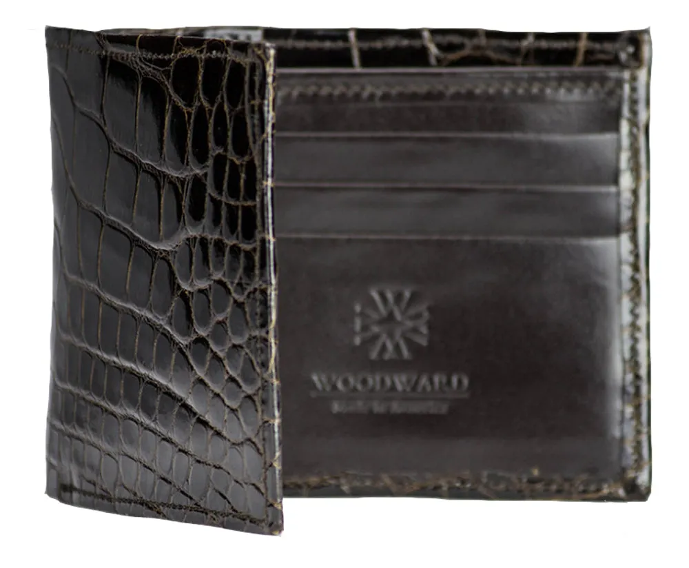 Chocolate "Classic Billfold" Alligator Wallet