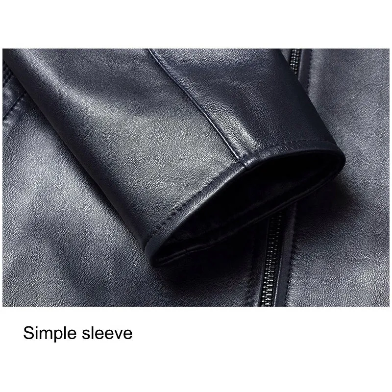 Classic leather jacket in Black for Men.
