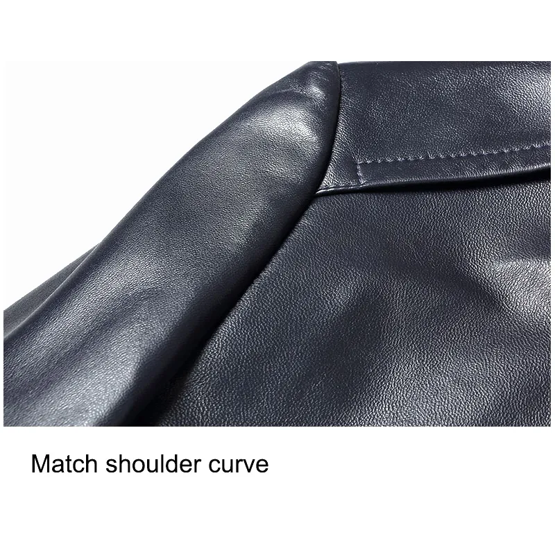 Classic leather jacket in Black for Men.