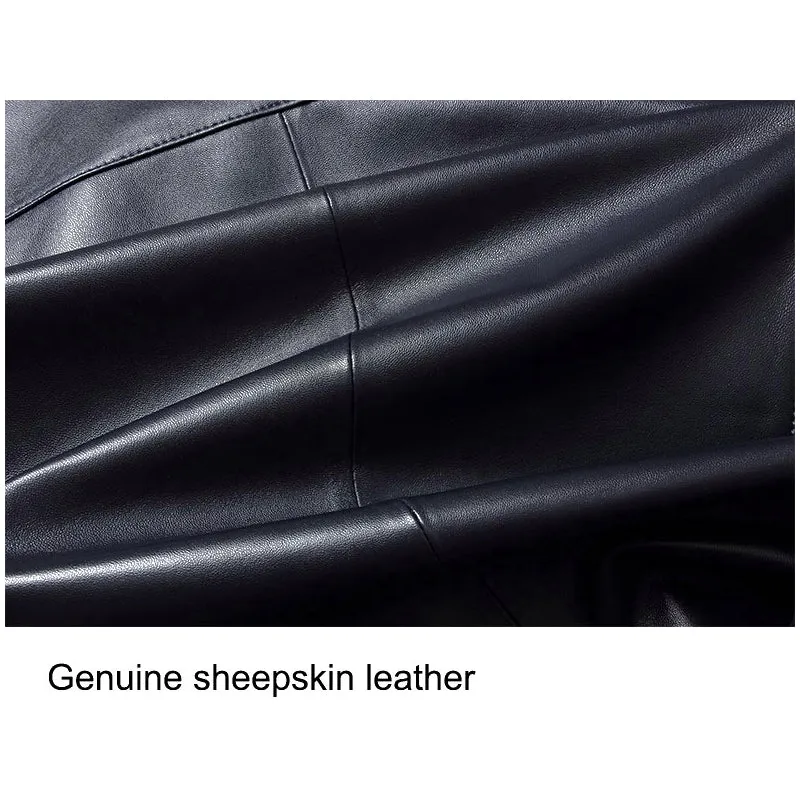 Classic leather jacket in Black for Men.