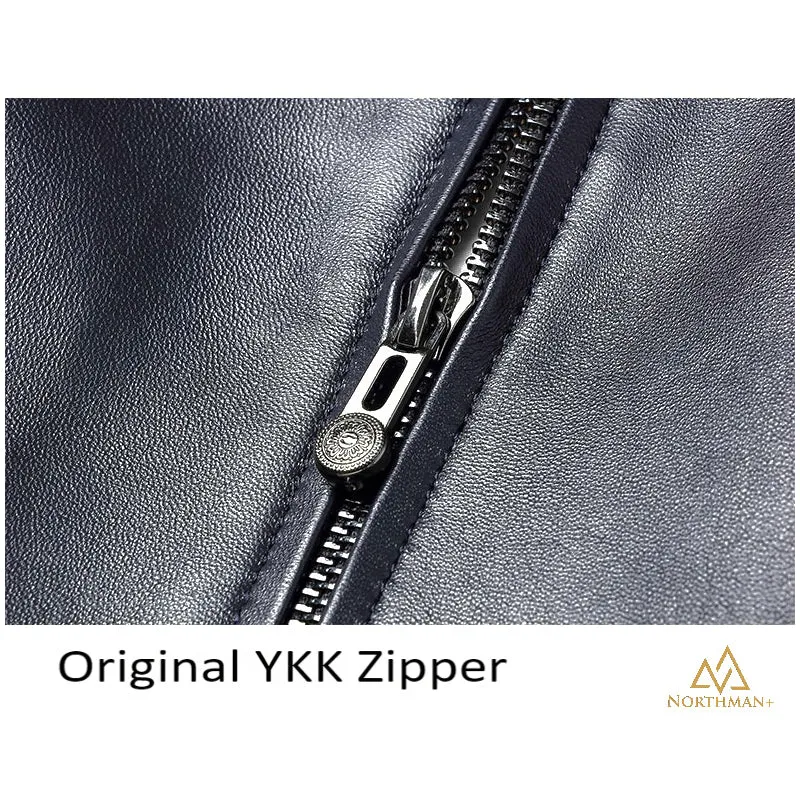 Classic leather jacket in Black for Men.