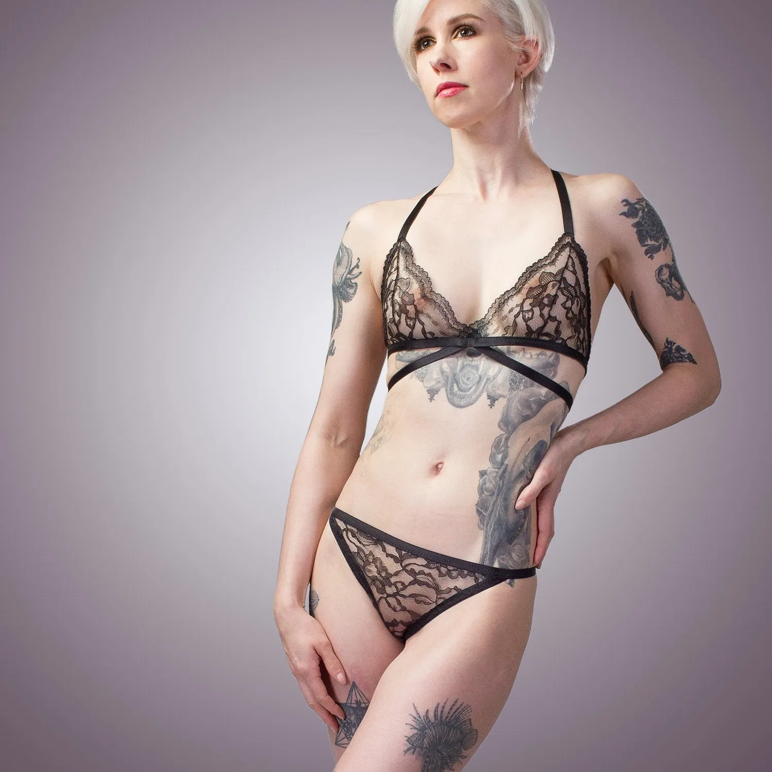Classic Sheer Lace Bra & Panty Set