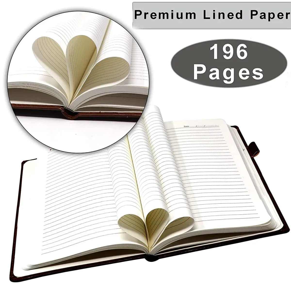 Classy Hardcover Diary   Classic Metal Pen - Tan