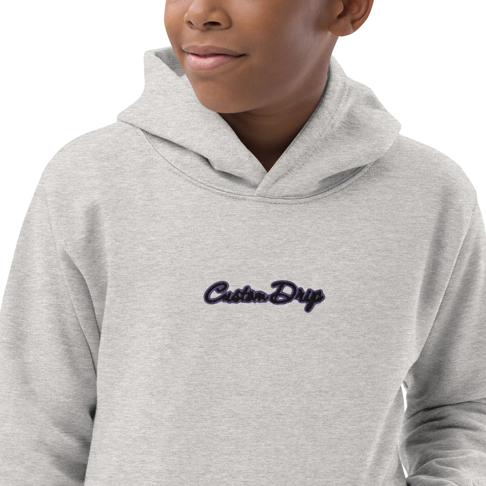 Custom Drip's Purple & Black logo Kids Hoodie