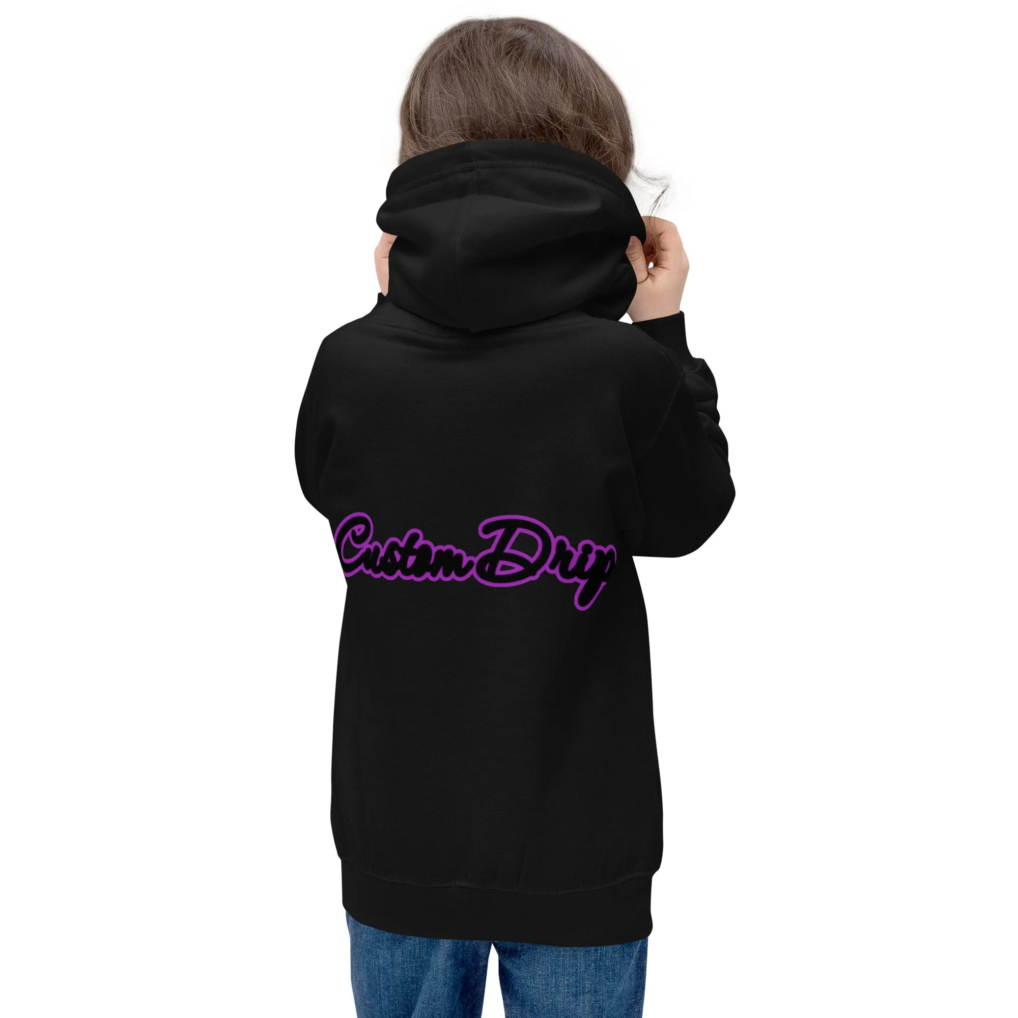 Custom Drip's Purple & Black logo Kids Hoodie