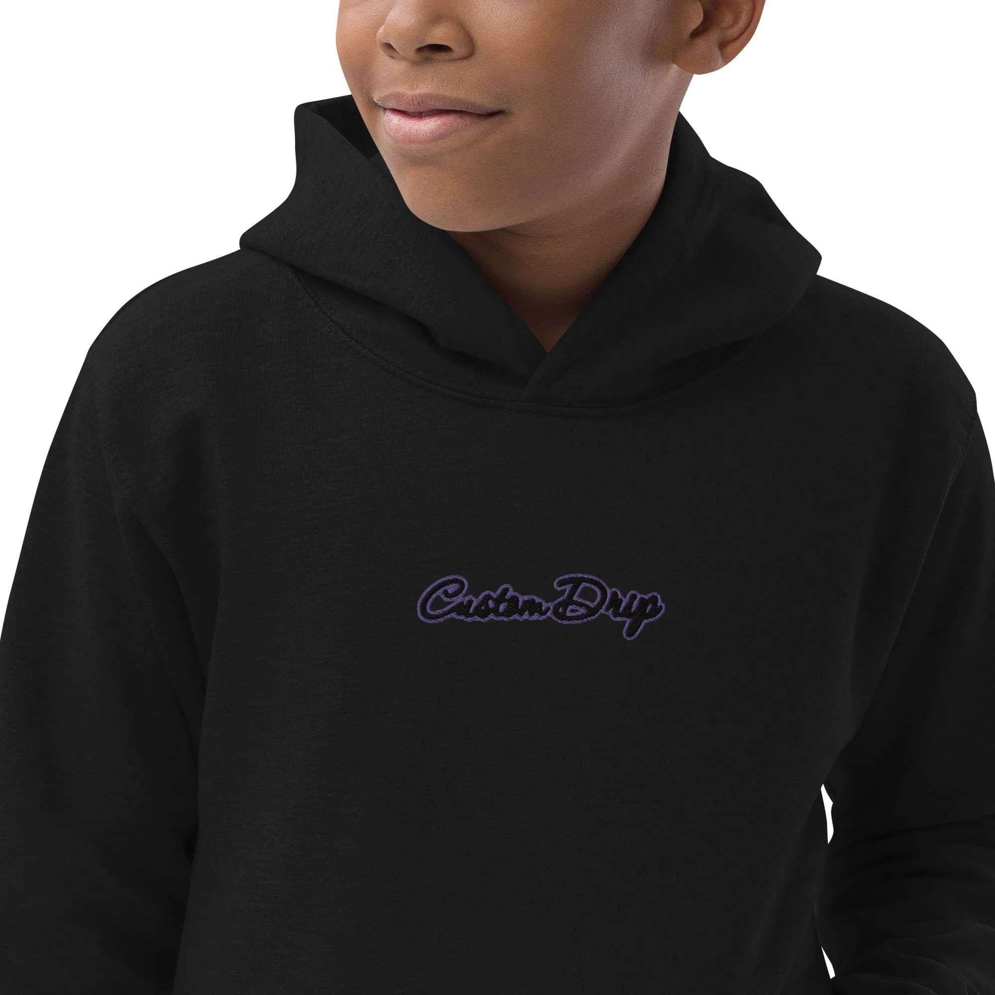 Custom Drip's Purple & Black logo Kids Hoodie