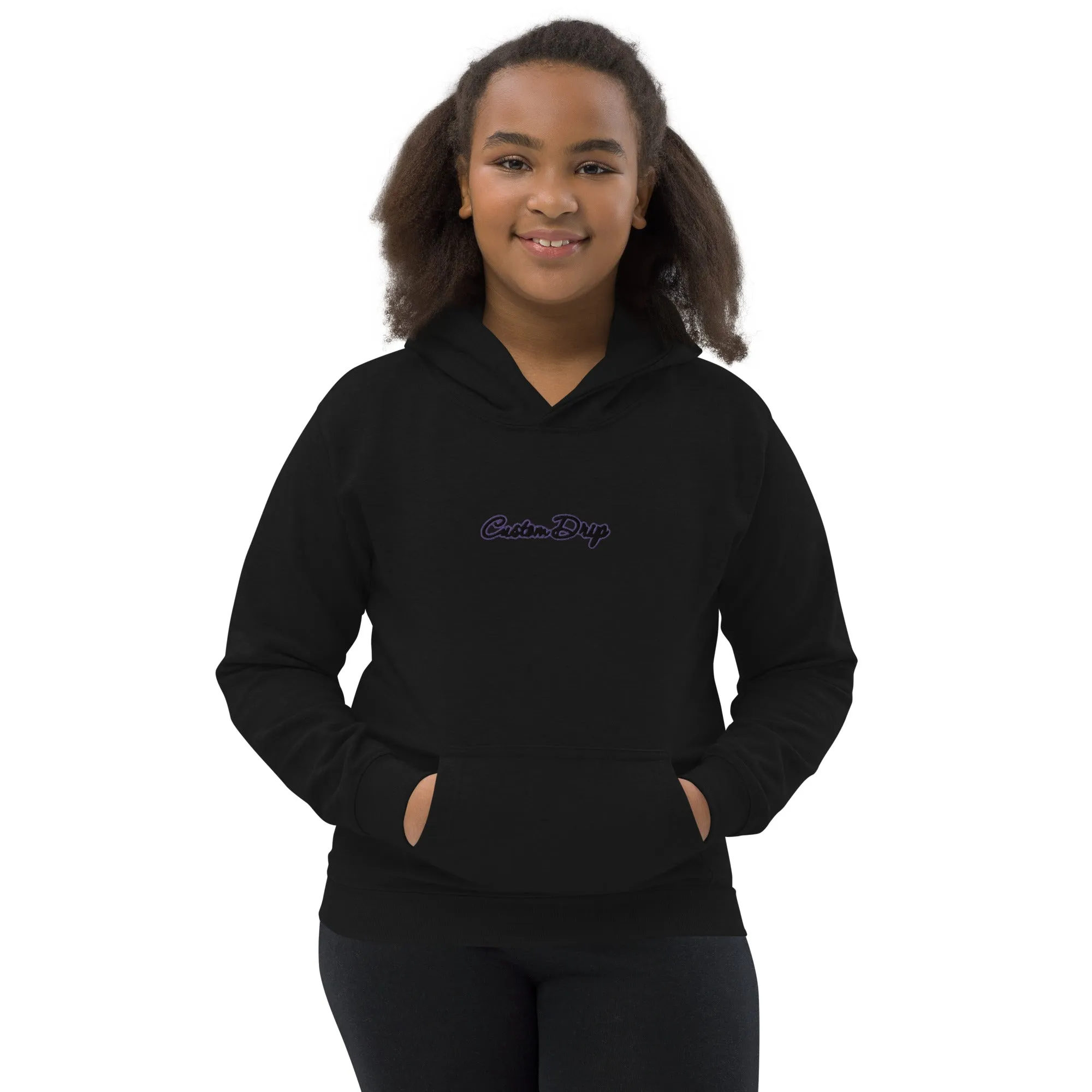 Custom Drip's Purple & Black logo Kids Hoodie