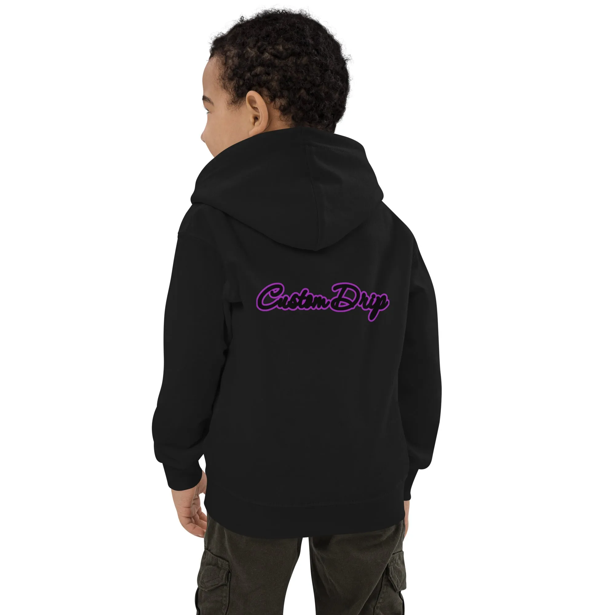 Custom Drip's Purple & Black logo Kids Hoodie