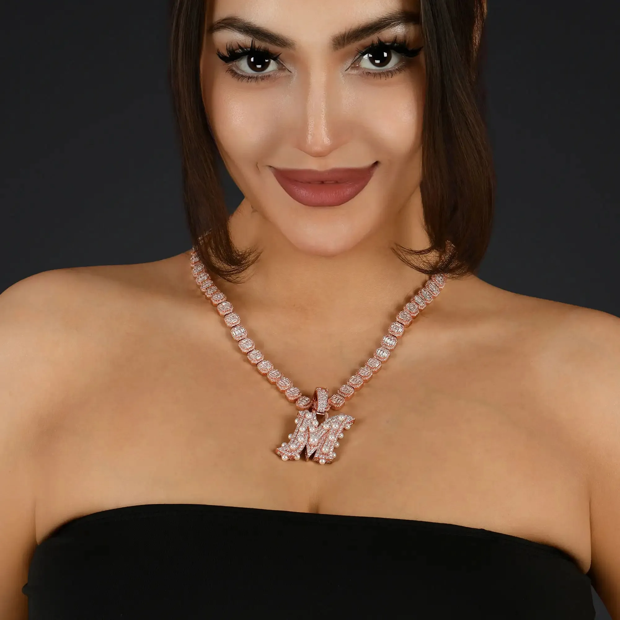 Custom Ethereal Pearl Letter Pendant