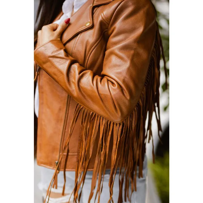 Daisy - Women's Fashion Leather Jacket (Whiskey)