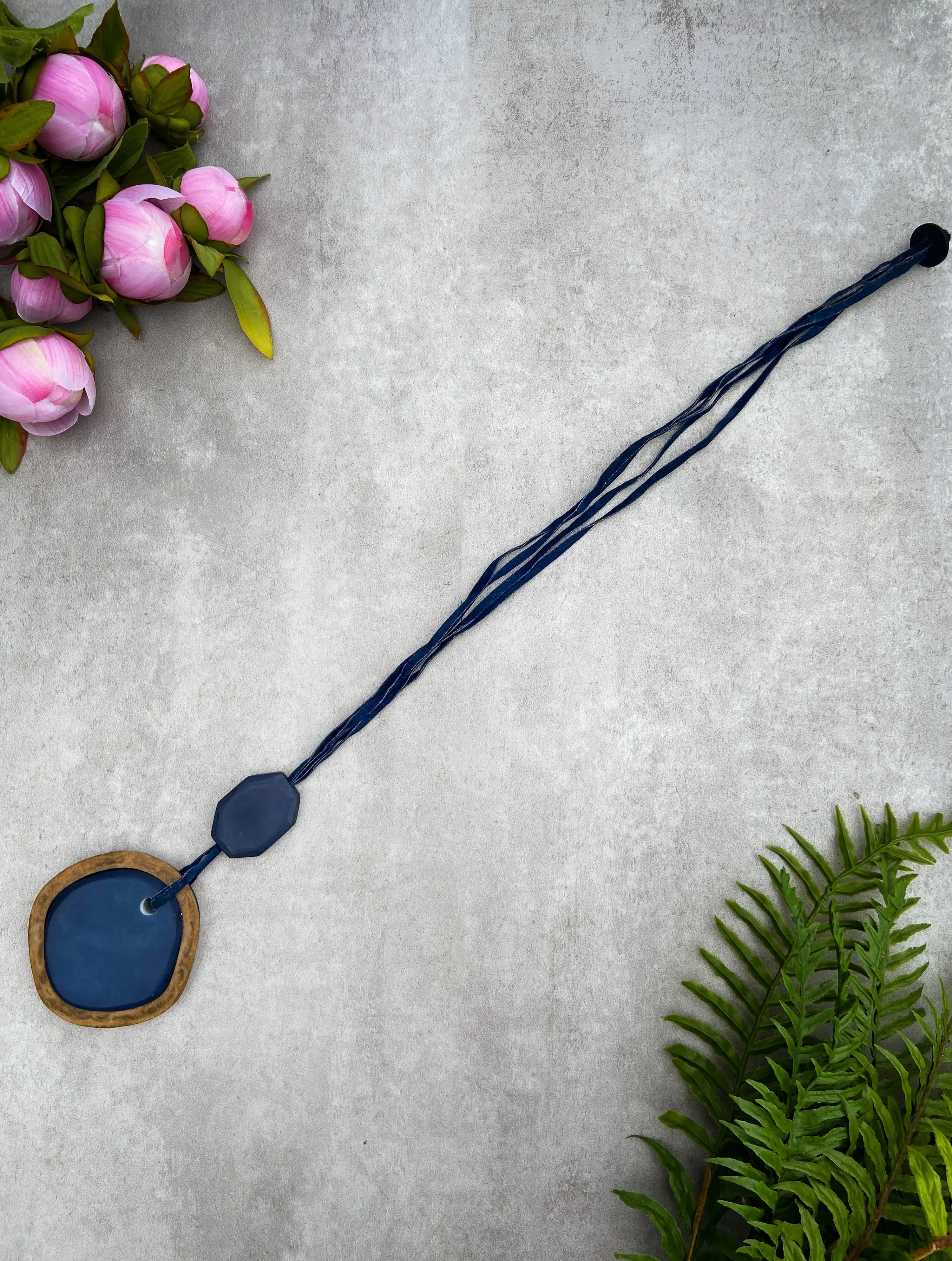 Darcia Necklace in Navy