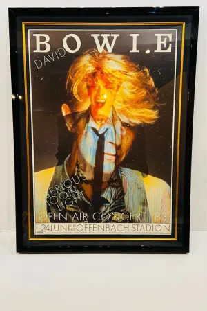 DAVID BOWIE SERIOUS MOONLIGHT TOUR CONCERT POSTER (1983)