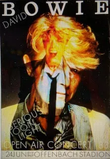 DAVID BOWIE SERIOUS MOONLIGHT TOUR CONCERT POSTER (1983)