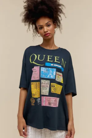daydreamer: queen ticket collage one size tee-vintage black