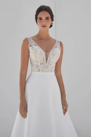 Demetrios Size 10 T201 Ivory/Sheer Bridal Separates