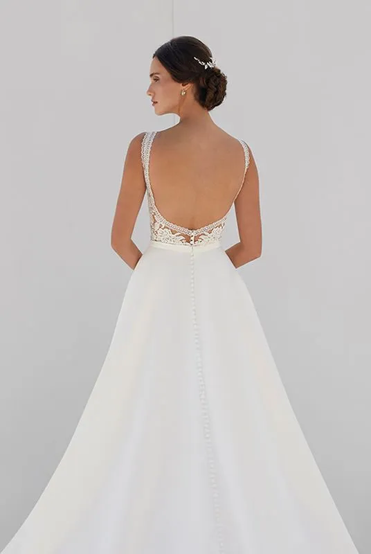 Demetrios Size 10 T201 Ivory/Sheer Bridal Separates