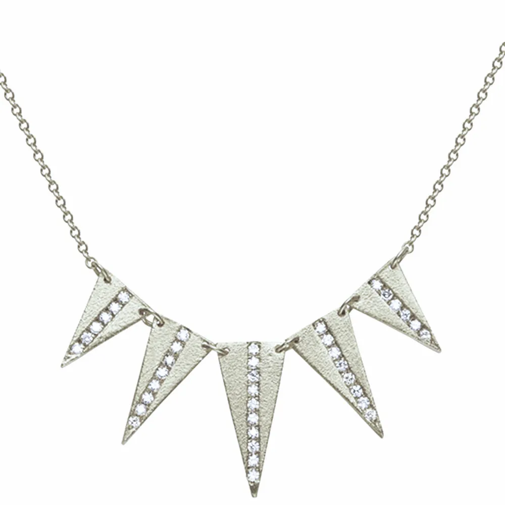 Diamond 5 Triangle Necklace