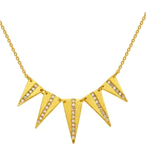 Diamond 5 Triangle Necklace