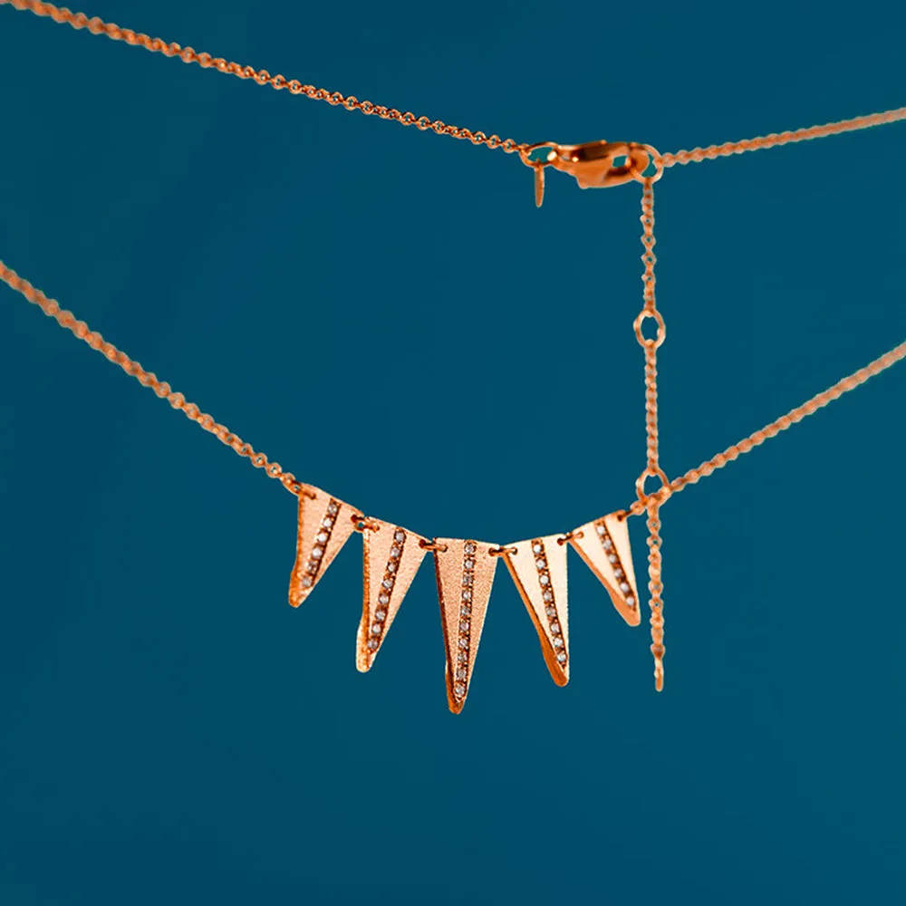 Diamond 5 Triangle Necklace