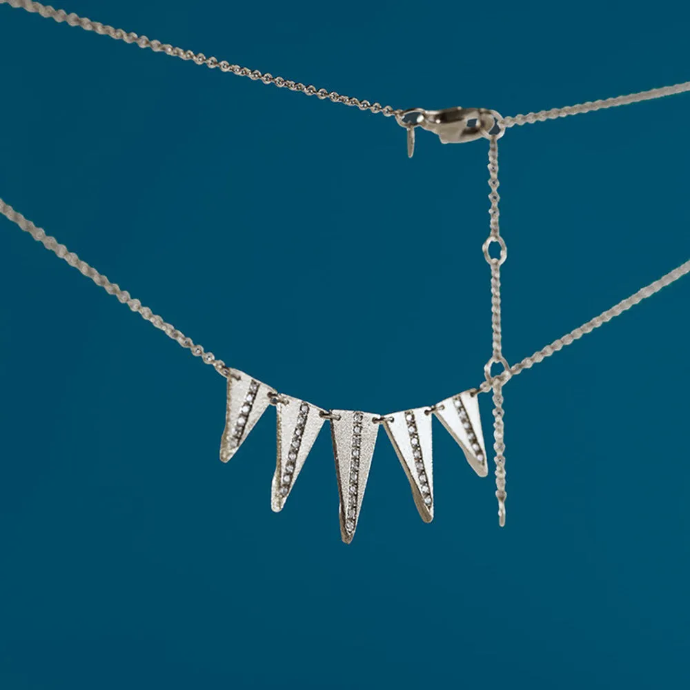 Diamond 5 Triangle Necklace