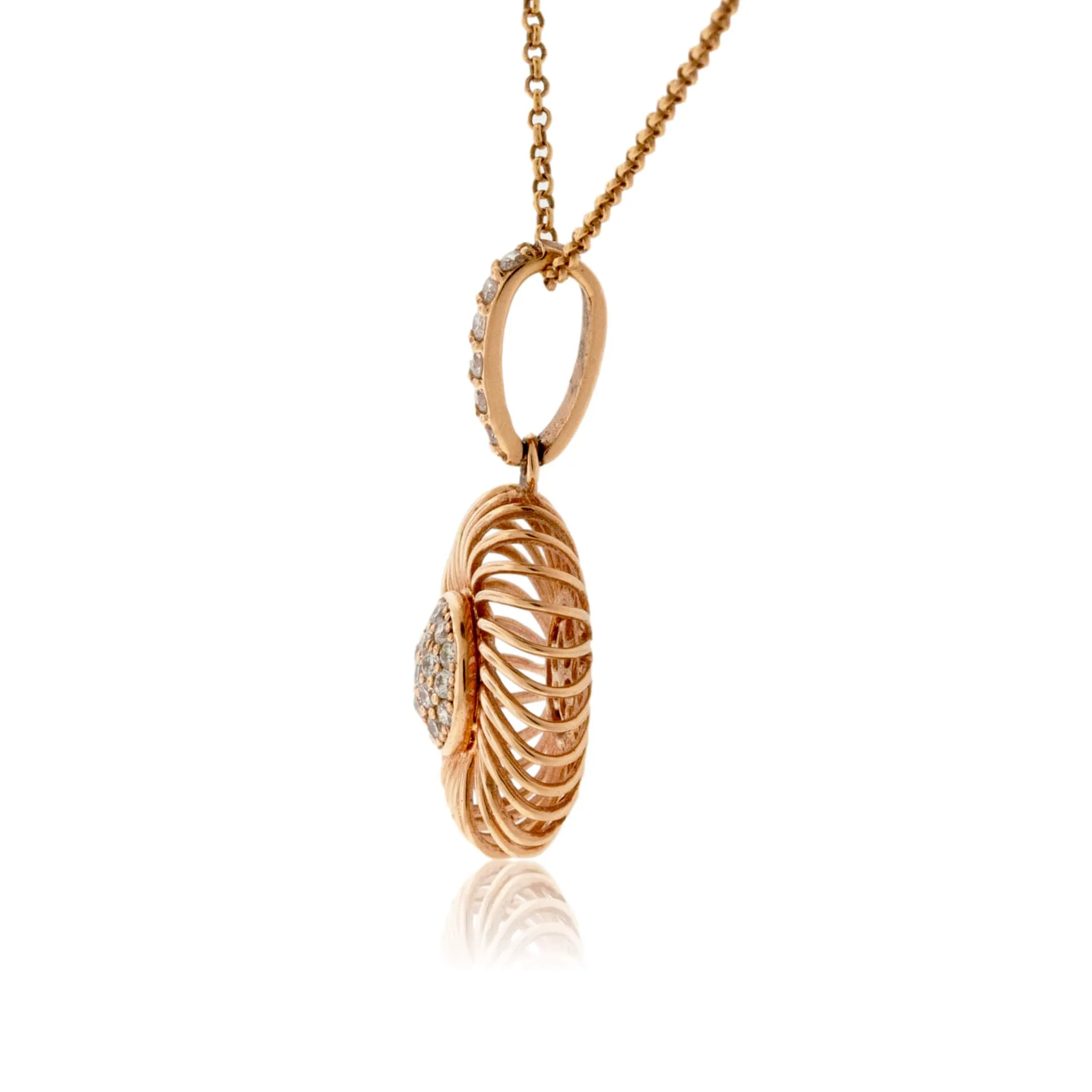 Diamond Circle Pendant with Chain