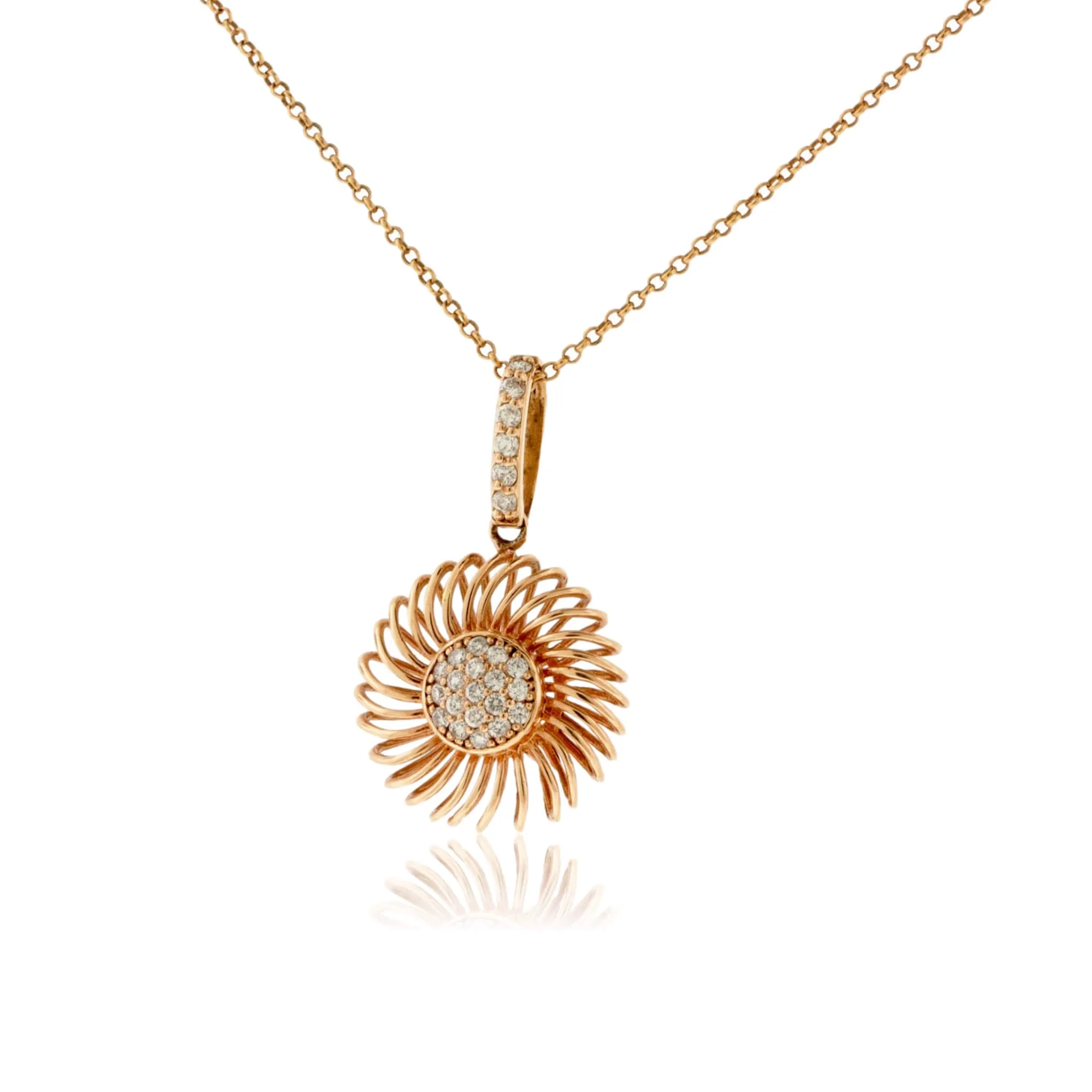 Diamond Circle Pendant with Chain