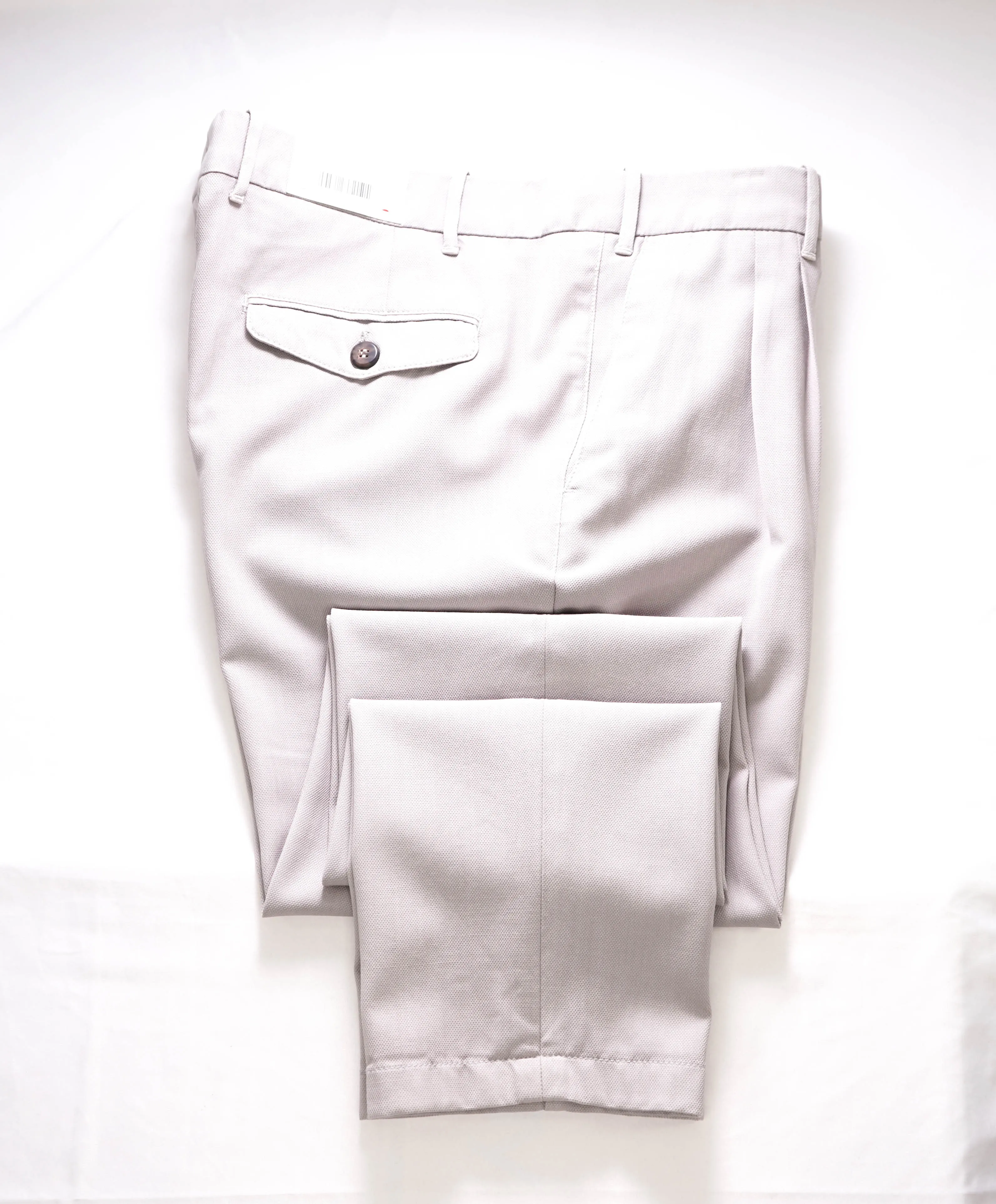 ELEVENTY - PURE LINEN Gray Jacquard Micro Dart Slim Dress Pants- 36W