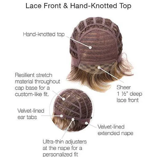 Epic Wig - By Gabor. Sheer lace front and hand-knotted top