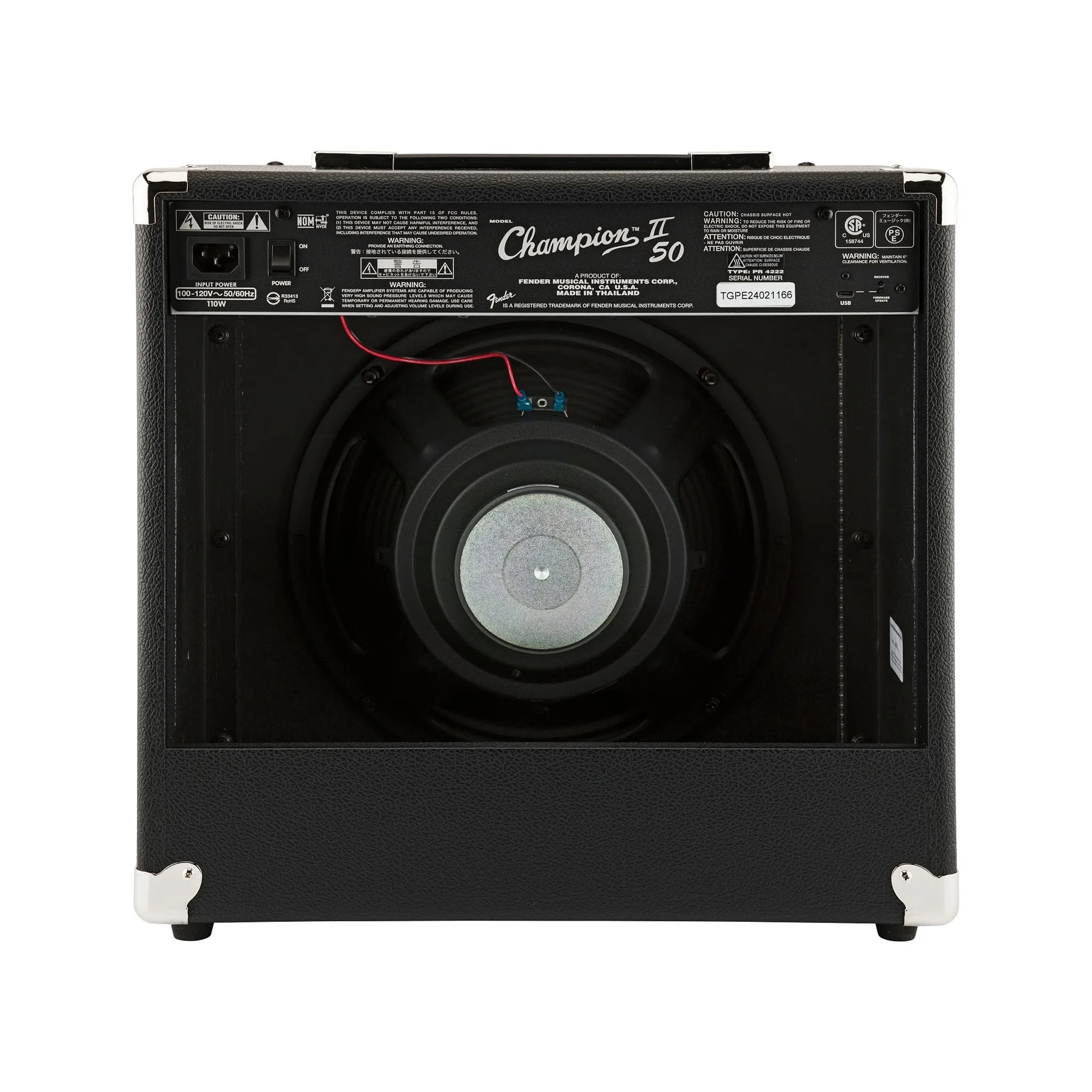 Fender Champion II 50 Guitar Combo Amplifier, 230V EU