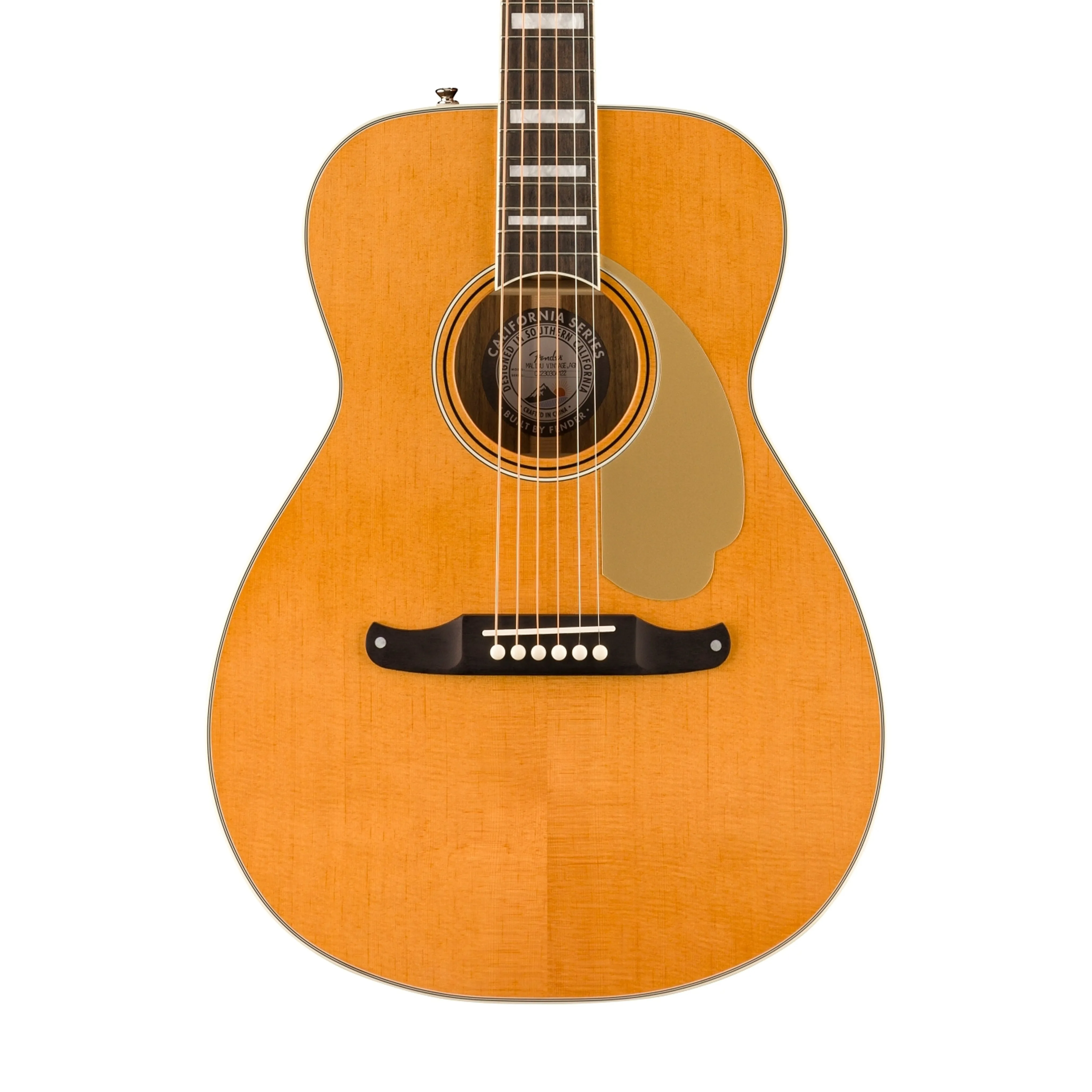 Fender Malibu Vintage Acoustic Guitar w/Case, Aged Natural