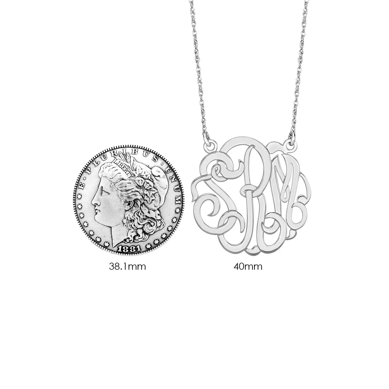 Fink's 40mm Classic Monogram Necklace