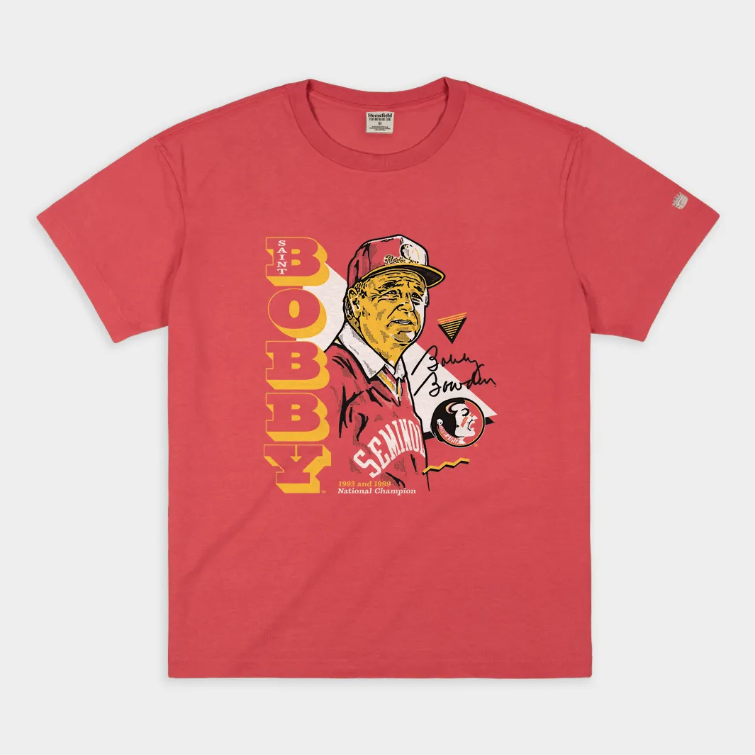 Florida State "Saint Bobby" Bobby Bowden Vintage Heavyweight Tee