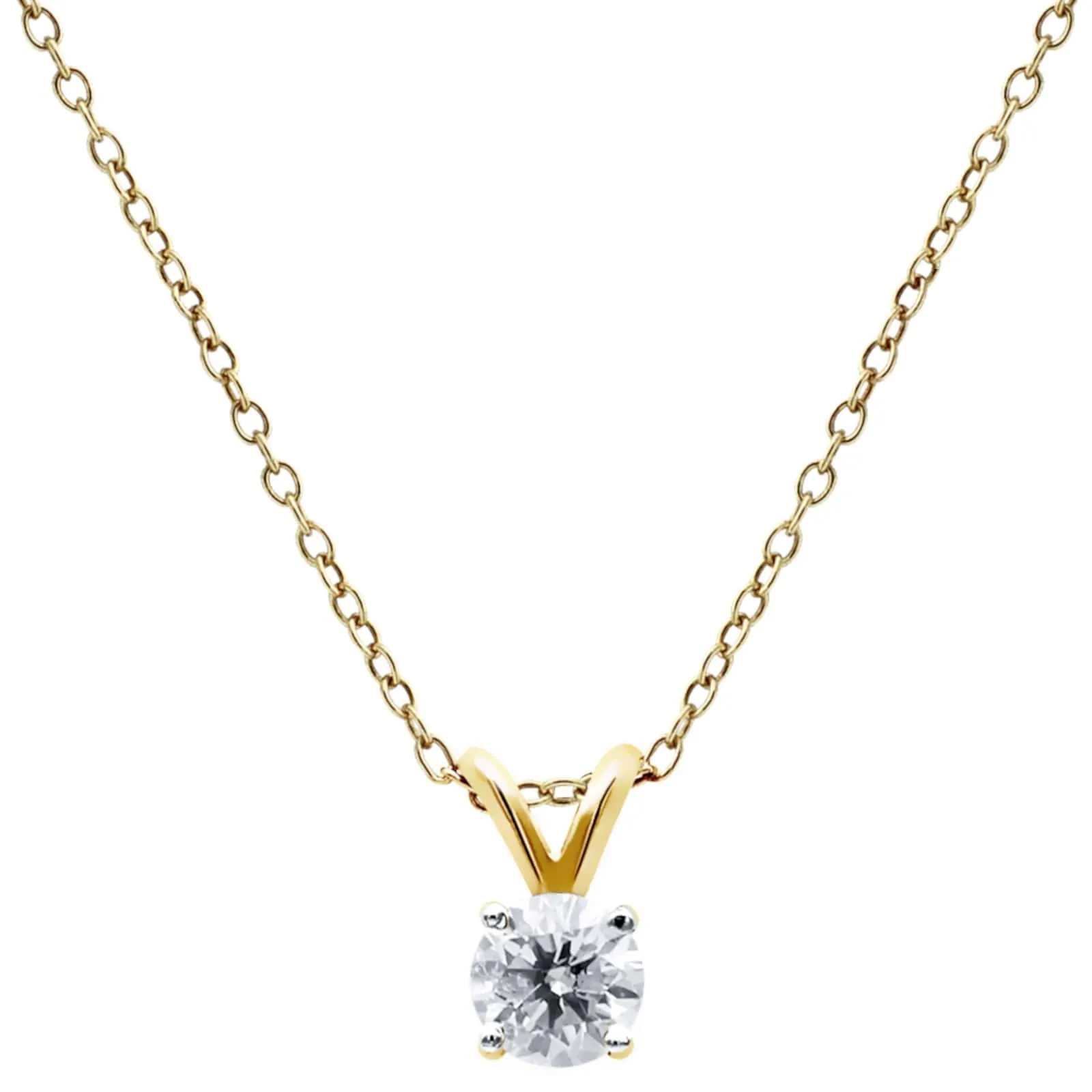 Four-Prong 1/2 Carat Diamond Pendant
