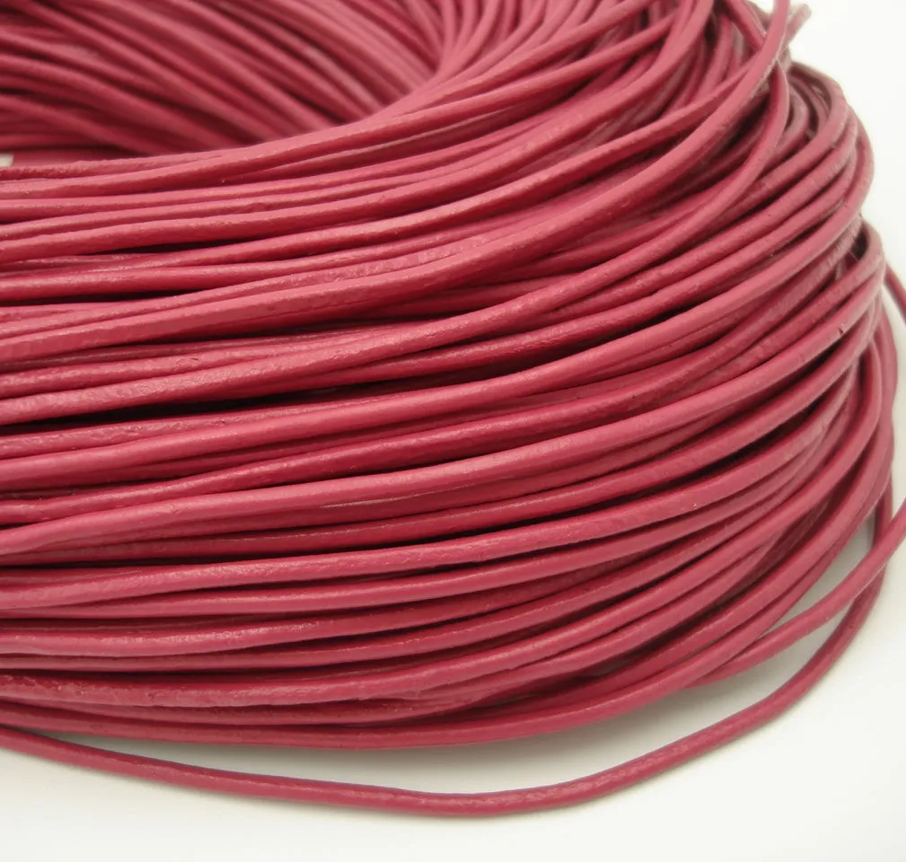Genuine Leather Cord Round 2 mm Diameter