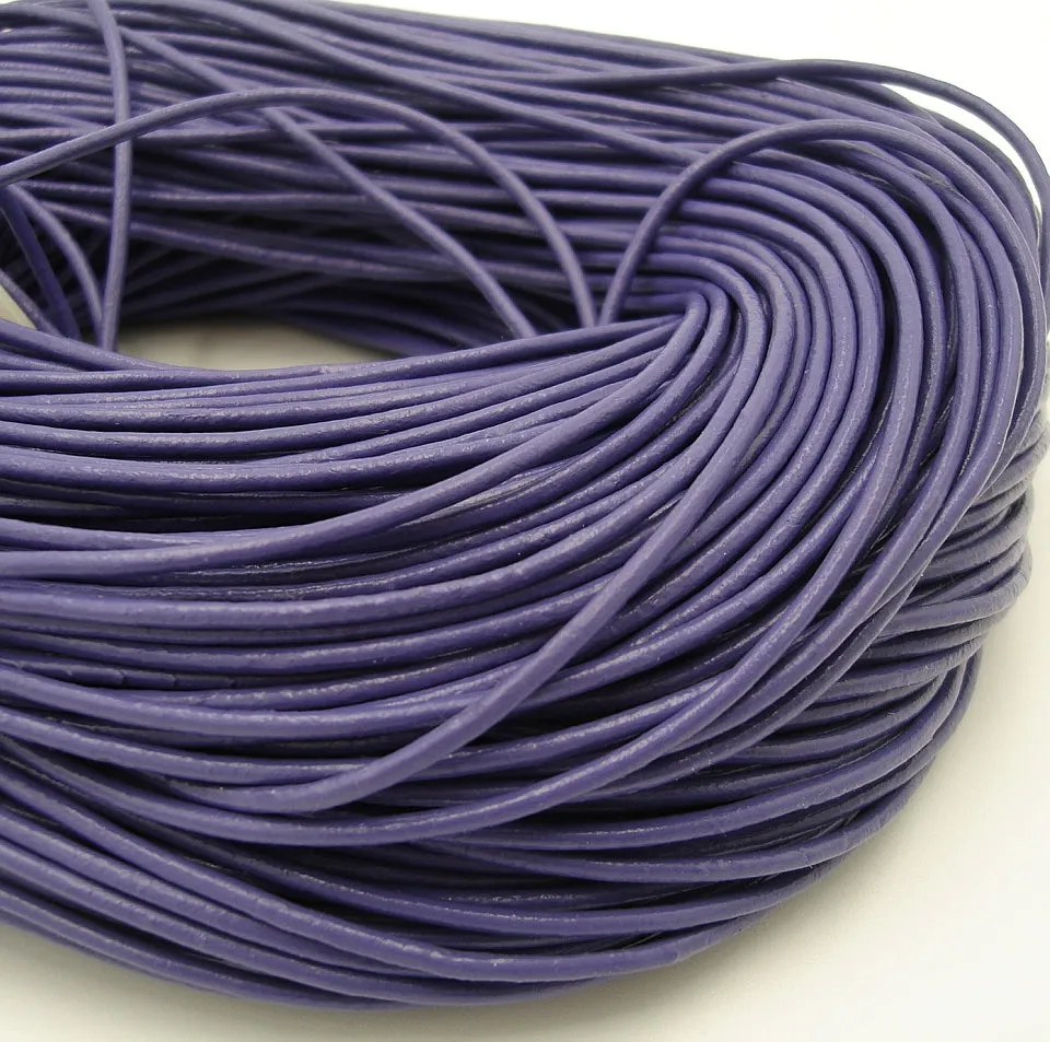 Genuine Leather Cord Round 2 mm Diameter