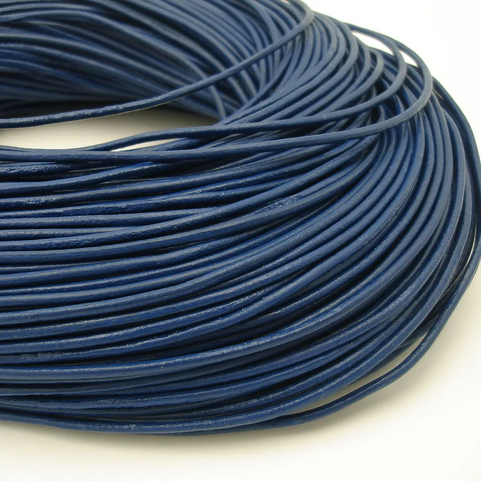 Genuine Leather Cord Round 2 mm Diameter