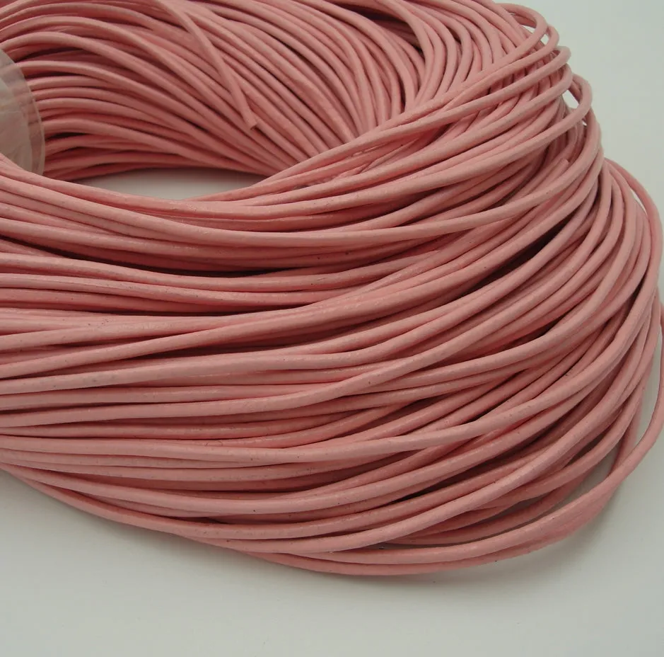 Genuine Leather Cord Round 2 mm Diameter