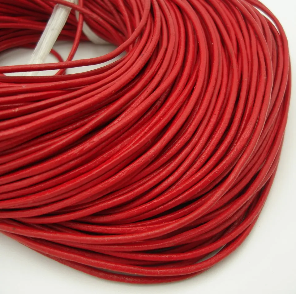 Genuine Leather Cord Round 2 mm Diameter