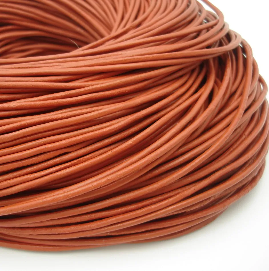 Genuine Leather Cord Round 2 mm Diameter