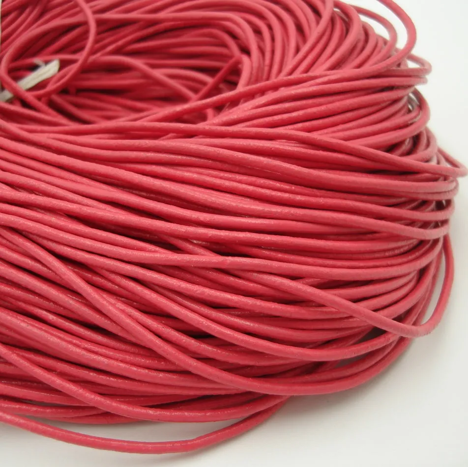 Genuine Leather Cord Round 2 mm Diameter