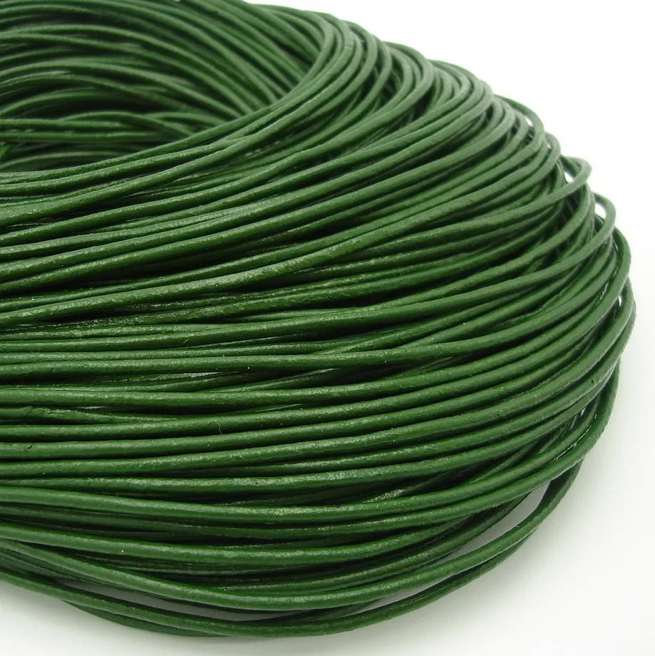 Genuine Leather Cord Round 2 mm Diameter