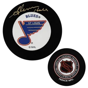 Glenn Hall Autographed Vintage St. Louis Blues Puck