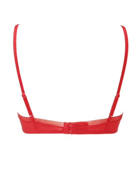 Glossies Sheer Moulded Bra - Chilli Red -