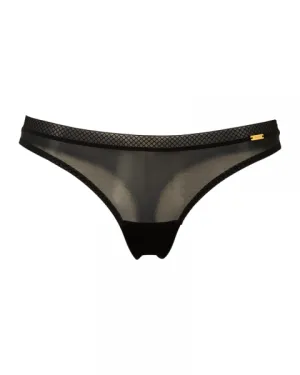Glossies Thong - Black -