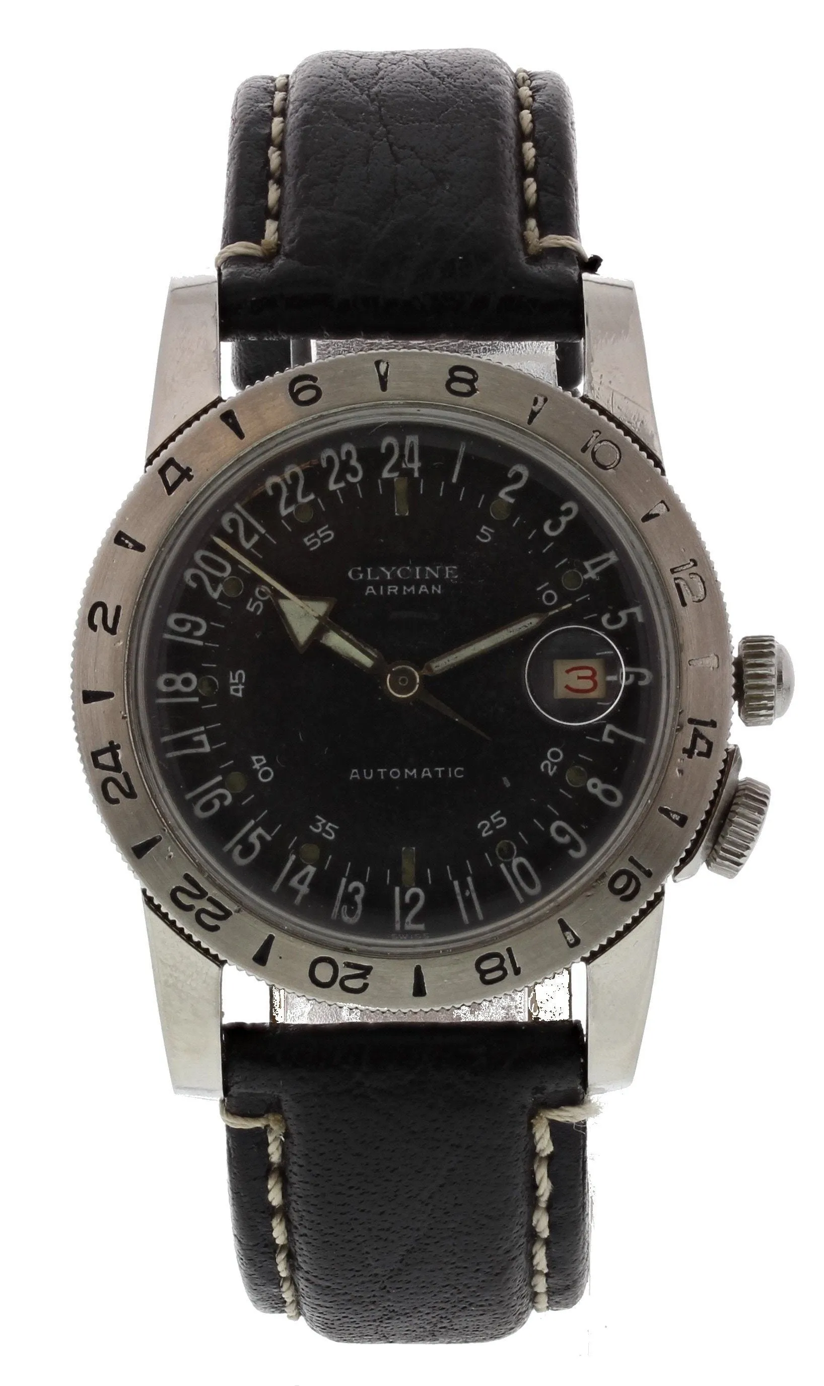 Glycine Airman 24 Automatic Vintage Watch PAT. 314.050