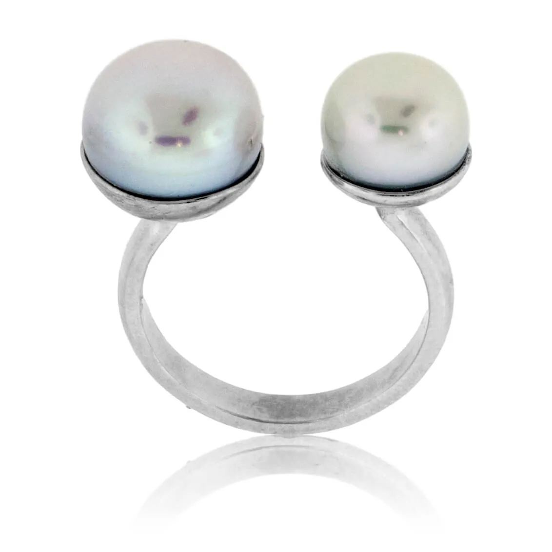 Gold Double Pearl Ring