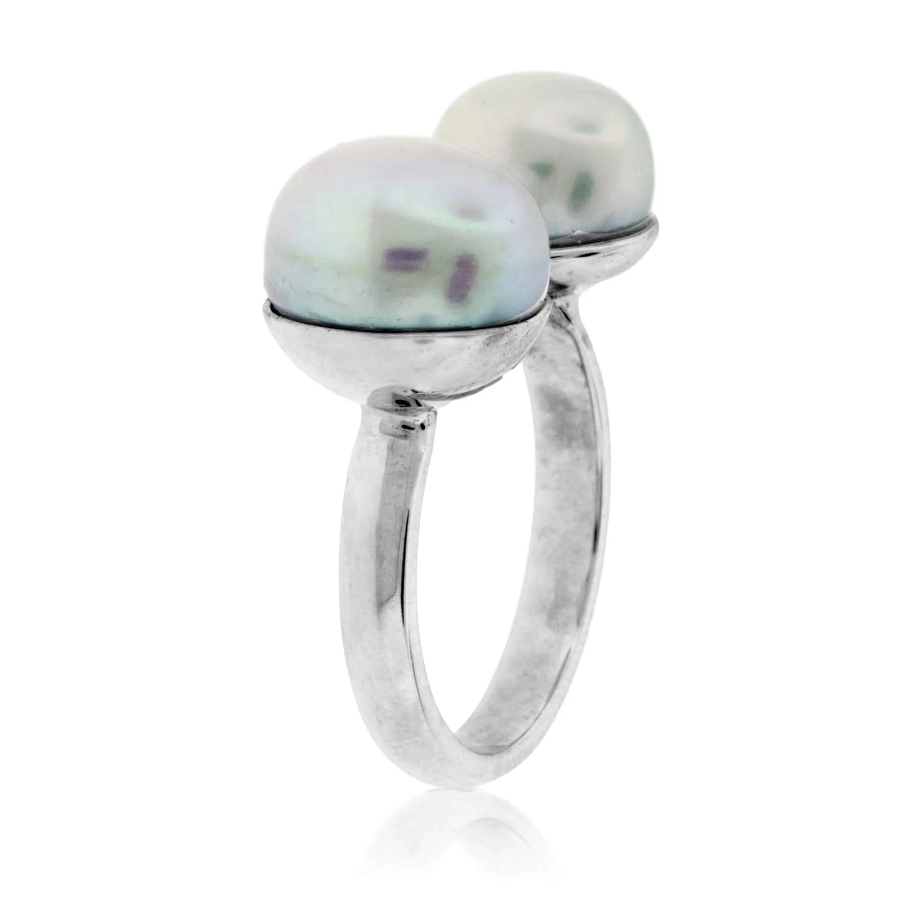 Gold Double Pearl Ring